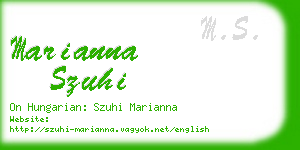 marianna szuhi business card